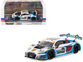 Audi R8 LMS GT3 evo II #30 James Yu "Uno Racing Team" "Macau GT Cup - FIA GT World Cup" (2024) with A4 Poster "Hobby43" Series 1/43 Diecast Model Car by Tarmac Works