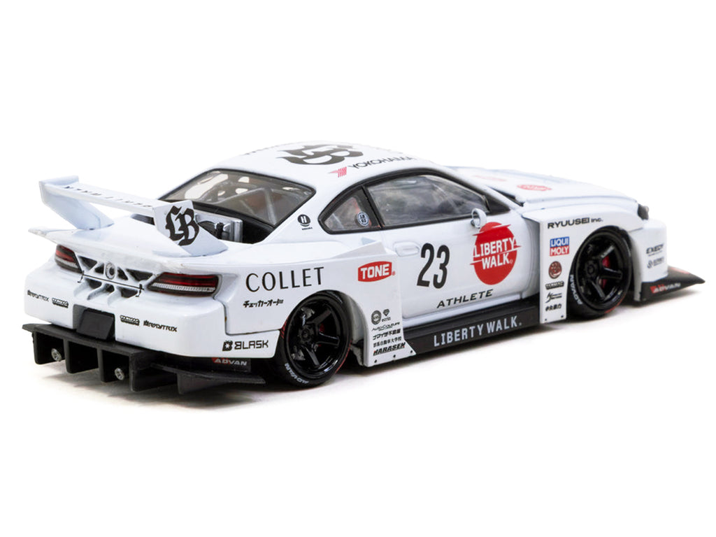 Nissan Silvia (S15) LB-Super Silhouette RHD (Right Hand Drive) #23 "Collet" White with Graphics "Hobby43" Series 1/43 Diecast Model Car by Tarmac Works - image 4