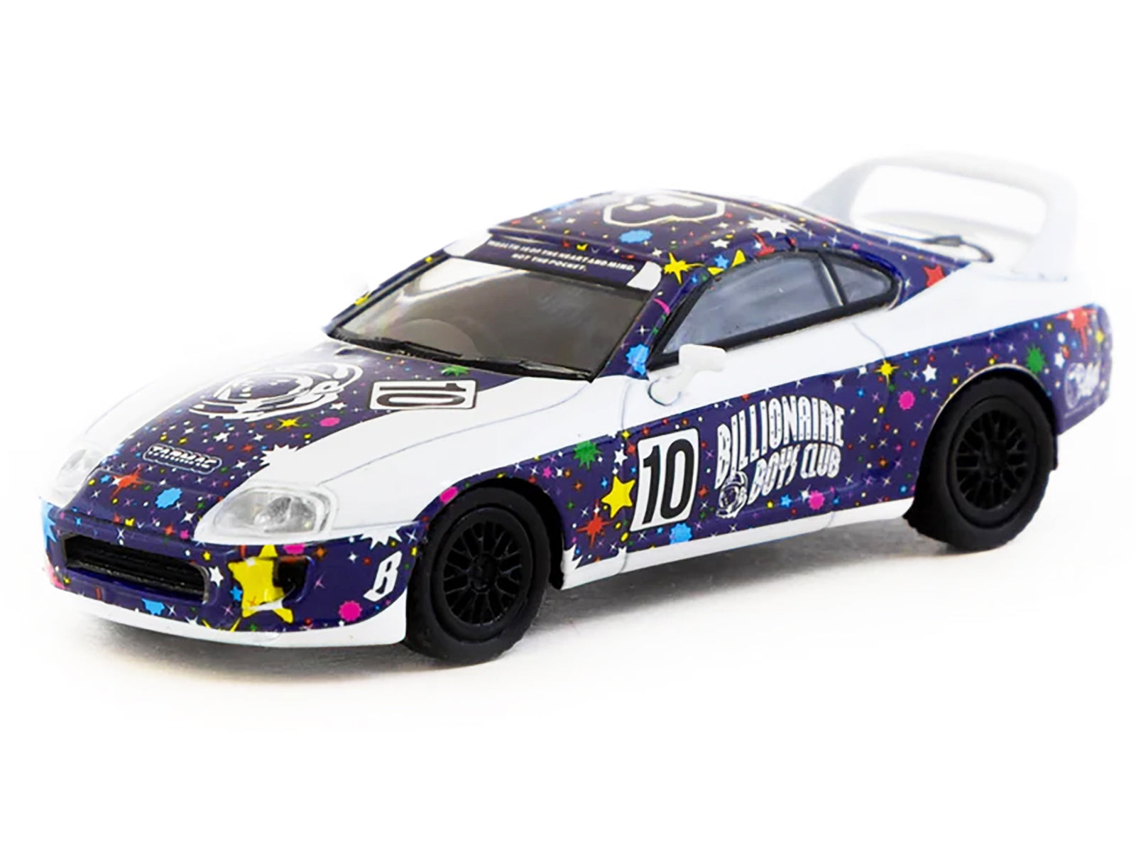Toyota Supra RHD (Right Hand Drive) #10 "Billionaire Boys Club" Purple and White with Graphics "Hobby64" Series 1/64 Diecast Model Car by Tarmac Works - image 2