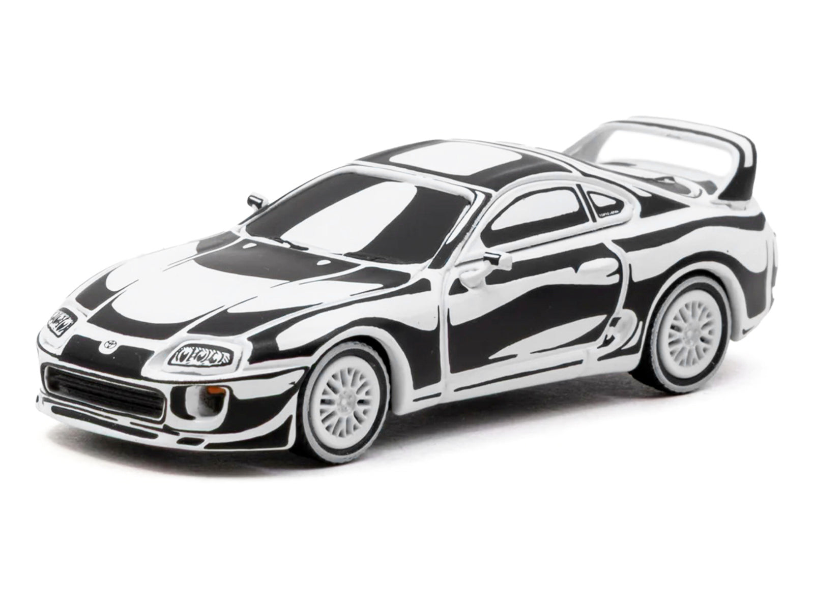 Toyota Supra "Designed by Joshua Vides" Black and White "Hobby64" Series 1/64 Diecast Model Car by Tarmac Works - image 2