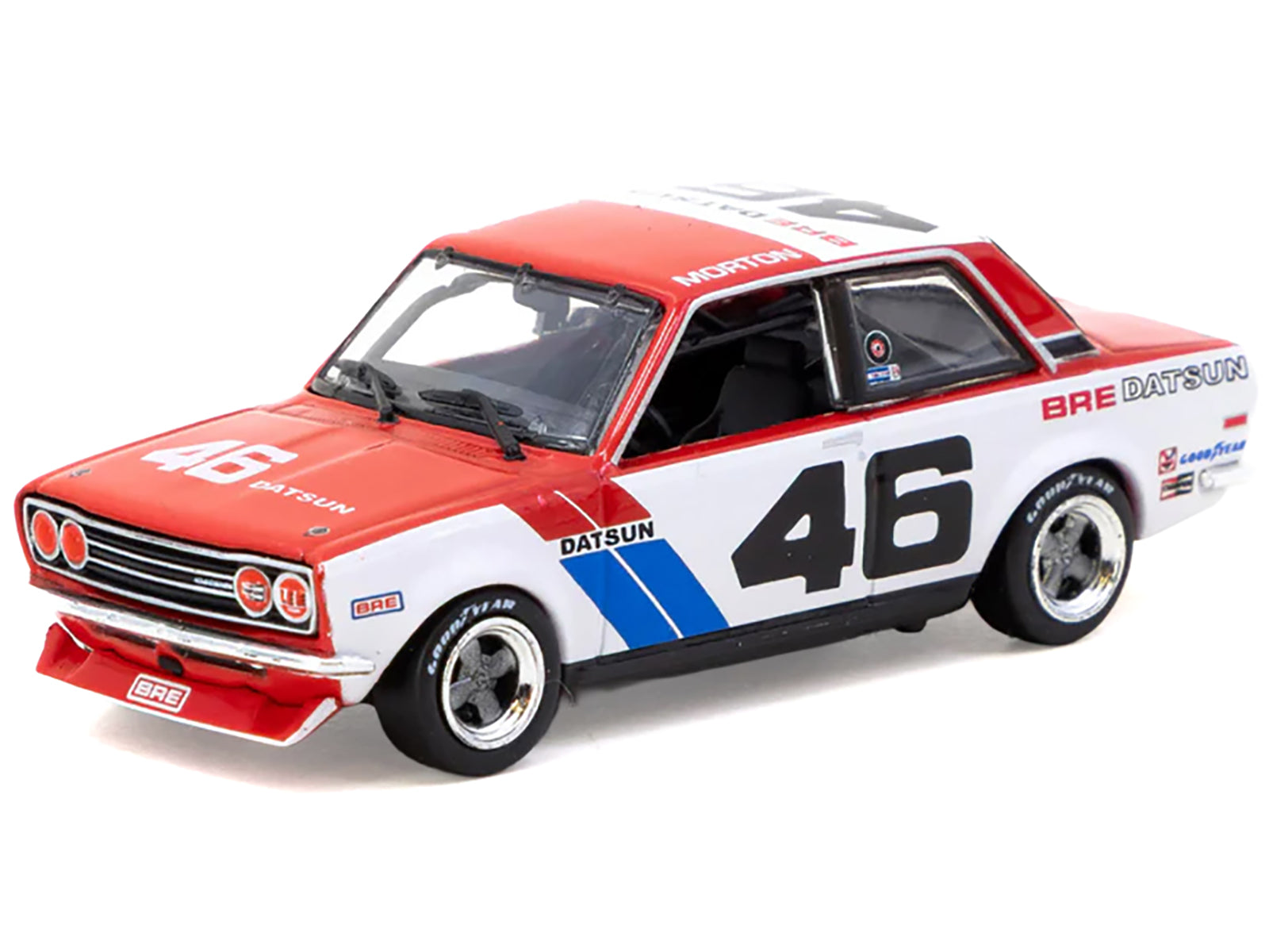 Datsun 510 #46 John Morton "Brock Racing Enterprises" Winner "Trans-Am 2.5 Championship" (1971) "Hobby64" Series 1/64 Diecast Model Car by Tarmac Works - image 3