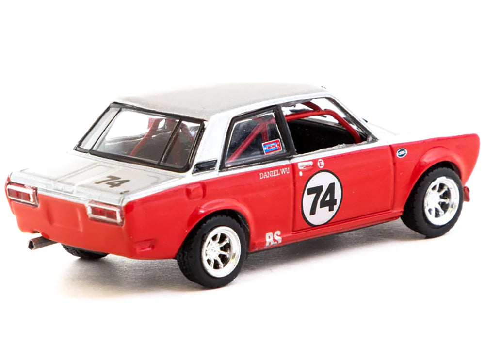 Datsun 510 #74 Daniel Wu "Trans-Am B-Sedan 2.5 Challenge" (2023) Silver and Red "Hobby64" Series 1/64 Diecast Model Car by Tarmac Works - image 2