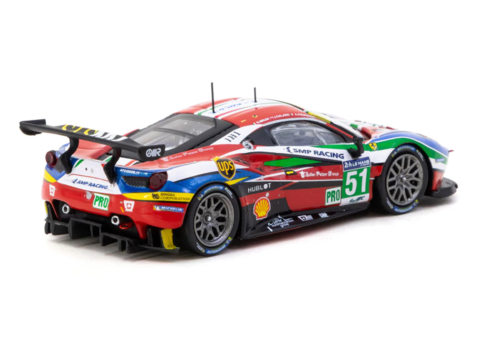 Ferrari 488 GTE #51 Gianmaria Bruni - Alessandro Pier Guidi - James Calado "AF Corse" "24 Hours of Le Mans" (2016) "Hobby64" Series 1/64 Diecast Model Car by Tarmac Works - image 3