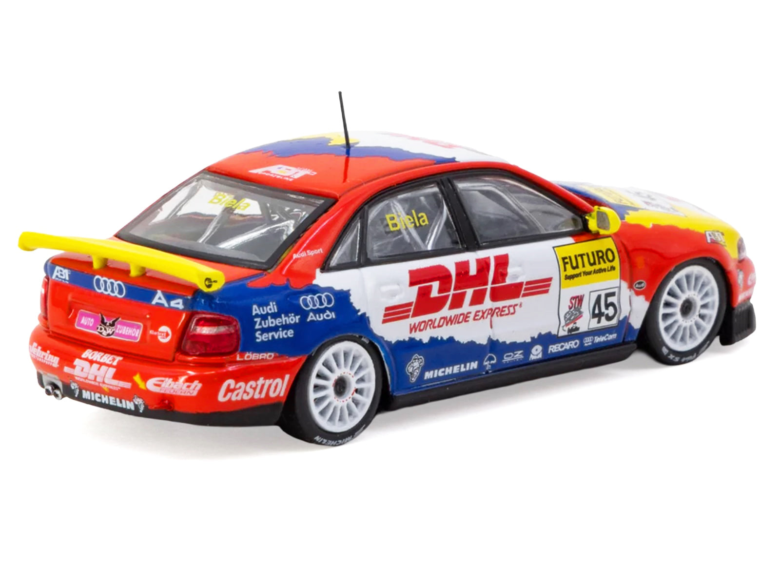 Audi A4 Quattro #45 Frank Biela "Super Tourenwagen Cup" (1998) "Hobby64" Series 1/64 Diecast Model Car by Tarmac Works - image 3