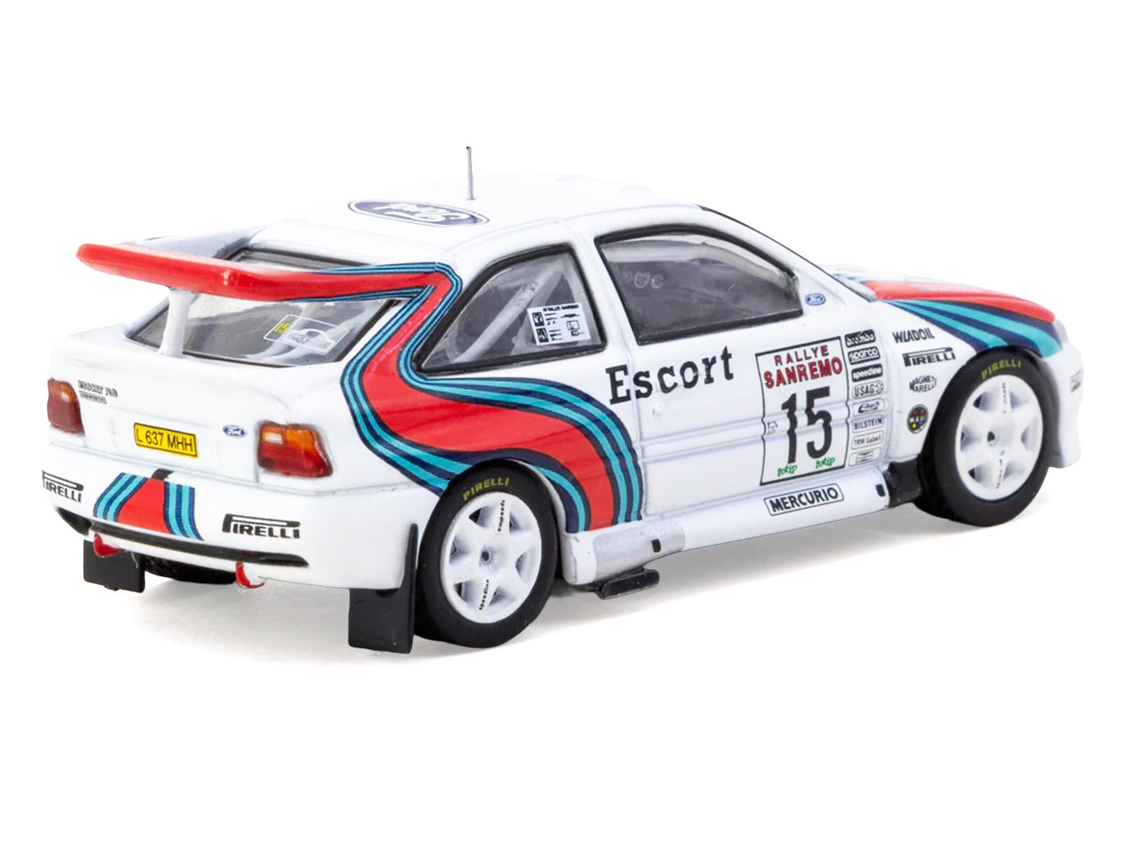 Ford Escort RS Cosworth WRC #15 Malcolm Wilson - Bryan Thomas "Rallye Sanremo" (1994) "Hobby64" Series 1/64 Diecast Model Car by Tarmac Works - image 3