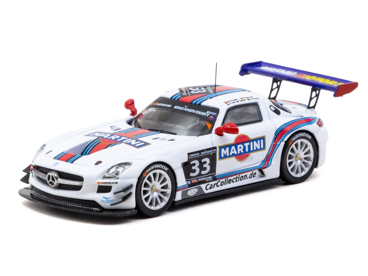 Mercedes-Benz SLS AMG GT3 #33 Martini Racing, 2014 12H Zandvoort Winner, 1/64 Diecast Model Car by Tarmac Works - image 2