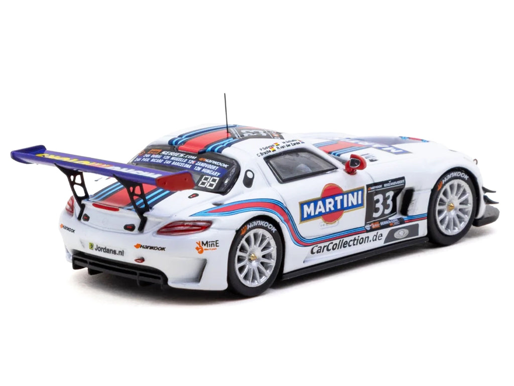 Mercedes-Benz SLS AMG GT3 #33 Martini Racing, 2014 12H Zandvoort Winner, 1/64 Diecast Model Car by Tarmac Works - image 3