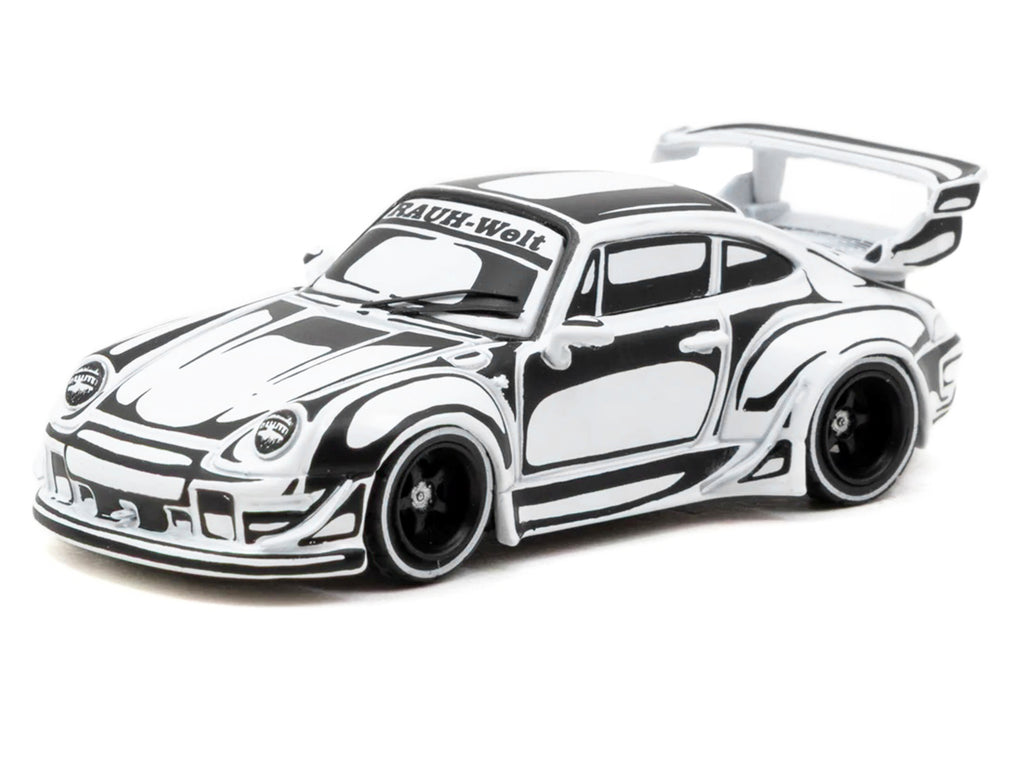 RWB 993 "Designed by Joshua Vides" Black and White "Hobby64" Series 1/64 Diecast Model Car by Tarmac Works - image 2