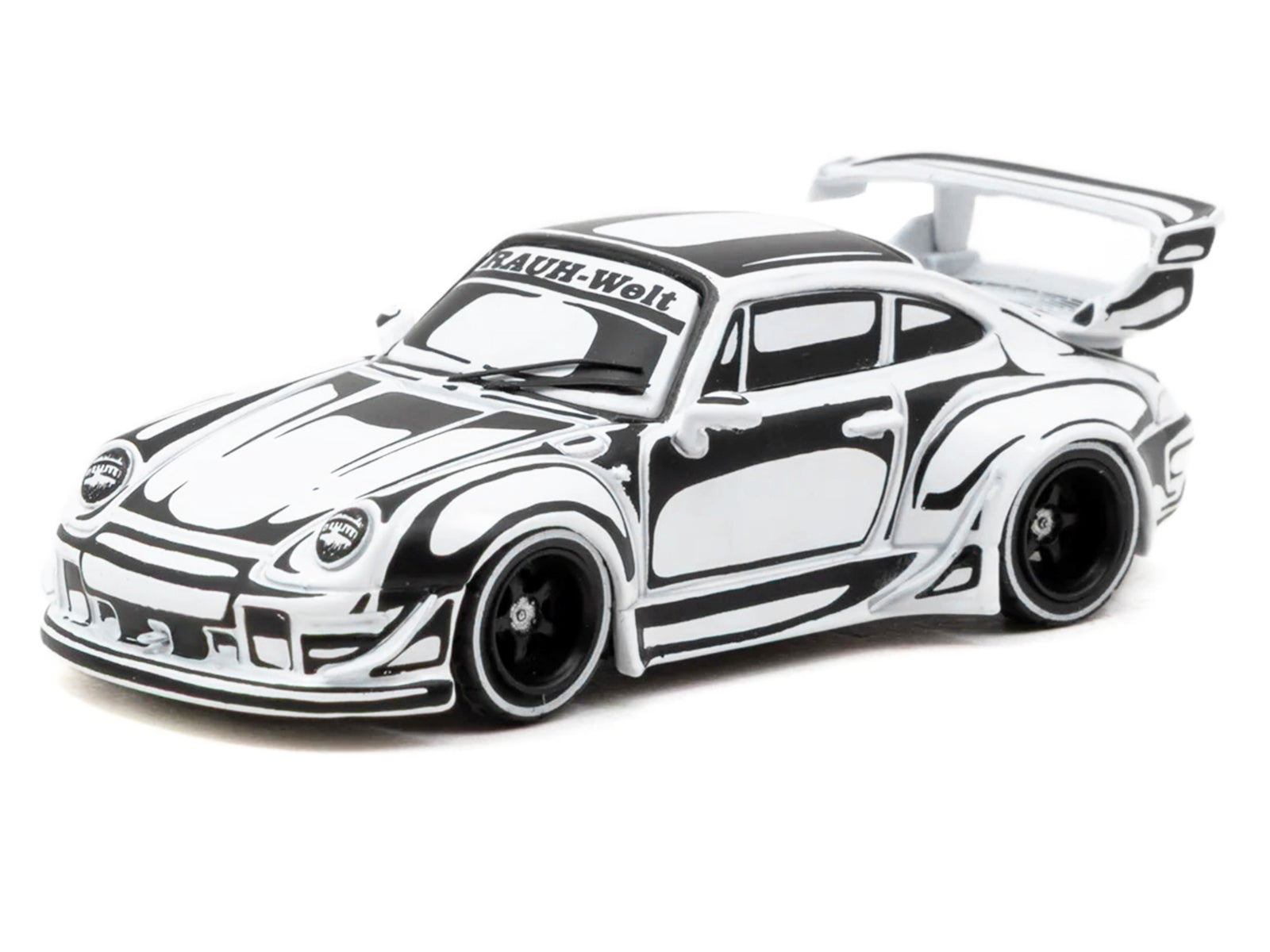 RWB 993 "Designed by Joshua Vides" Black and White "Hobby64" Series 1/64 Diecast Model Car by Tarmac Works - image 2
