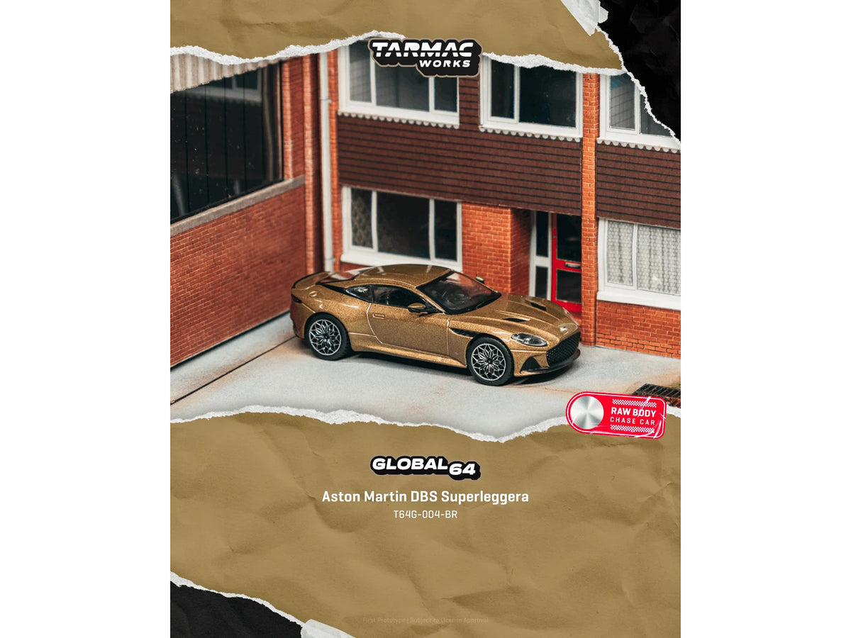 Aston Martin DBS Superleggera Brown Metallic "Global64" Series 1/64 Diecast Model Car by Tarmac Works - image 3