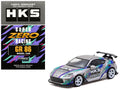 Toyota GR86 RHD (Right Hand Drive) "HKS" Gray Metallic with Graphics and Metal Oil Can Packaging "Global64" Series 1/64 Diecast Model Car by Tarmac Works