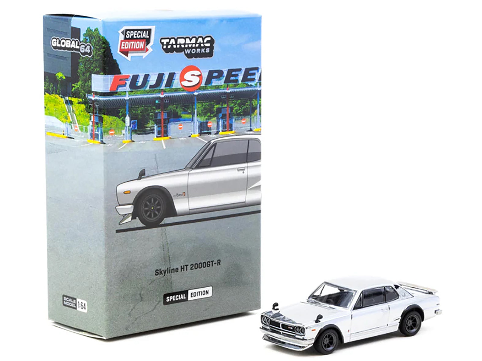 Nissan Skyline HT 2000GT-R RHD (Right Hand Drive) Silver Chrome "Japan Special Edition" "Global64" Series 1/64 Diecast Model Car by Tarmac Works - image 4