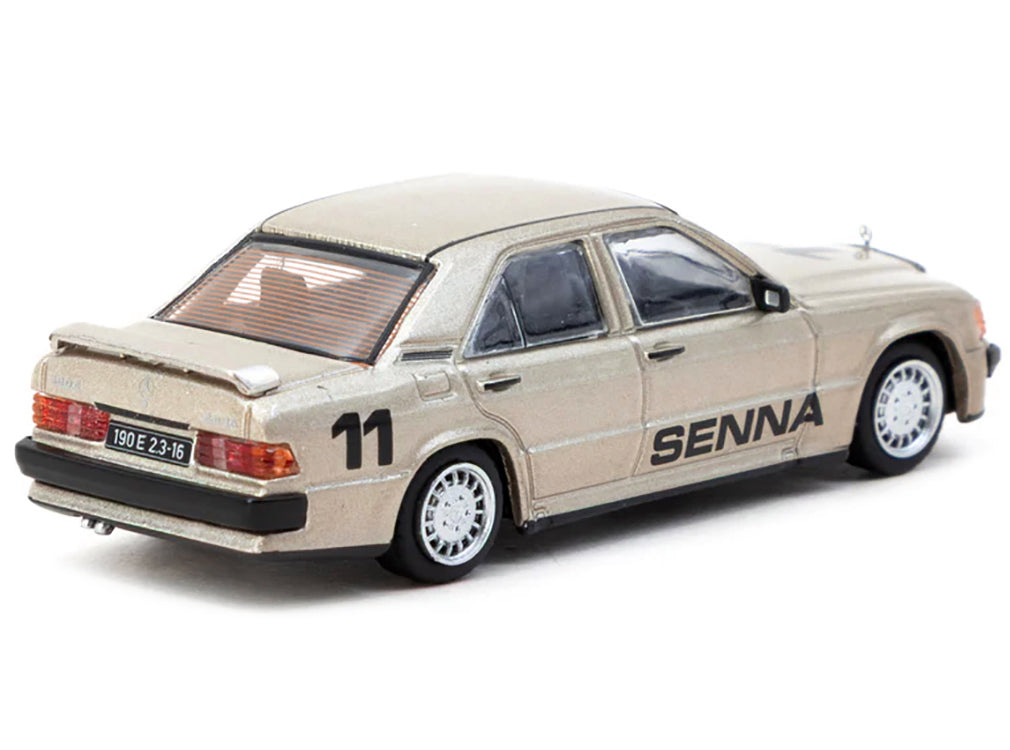 Mercedes-Benz 190 E 2.3-16 #11 Ayrton Senna Winner "Race of Champions" (1984) "Global64" Series 1/64 Diecast Model by Tarmac Works - image 2