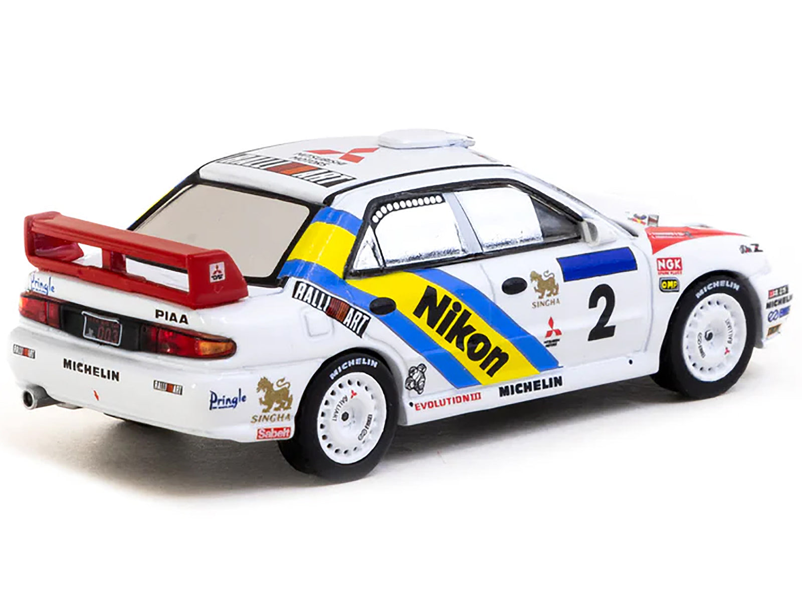 Mitsubishi Lancer Evolution III #2 Kenneth Eriksson - Staffan Parmander Winner "Hong Kong-Beijing Rally" (1995) "Global64" Series 1/64 Diecast Model by Tarmac Works - image 2