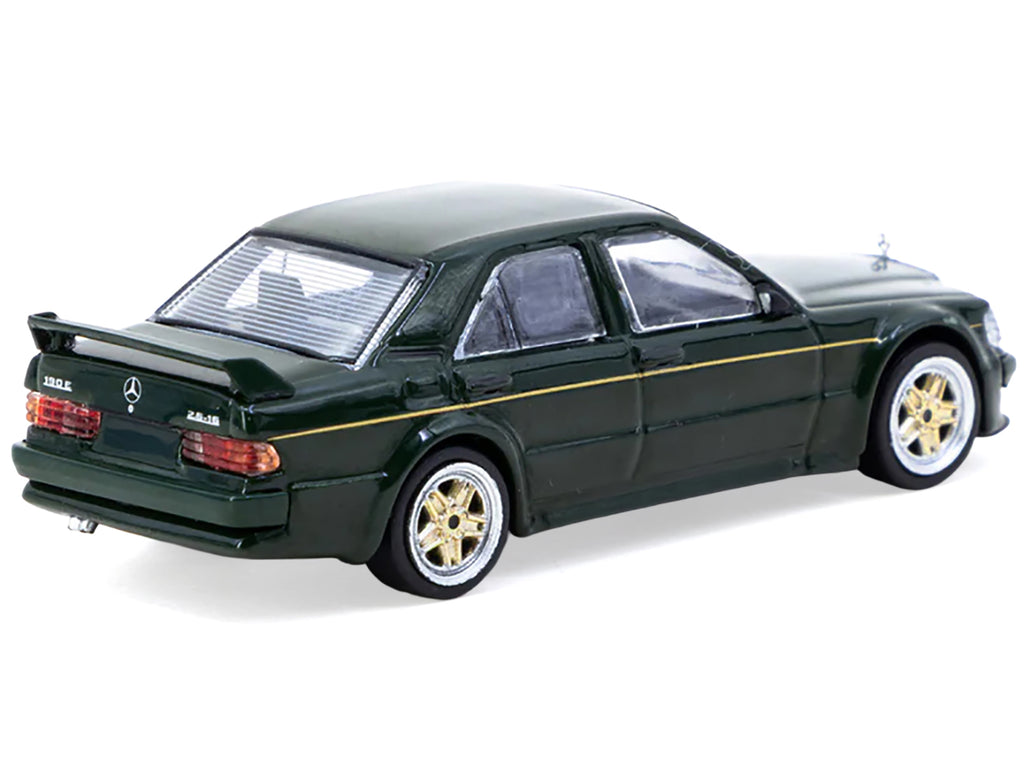 Mercedes-Benz 190 E 2.5-16 EVO 1 "Toyo Tires" Dark Green "Global64" Series 1/64 Diecast Model by Tarmac Works - image 2