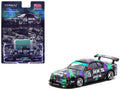 Nissan Skyline (R32) Widebody RHD (Right Hand Drive) #87 "HKS - Designed by Jon Sibal" Black with Graphics with Tarmac Cards "Global64" Series 1/64 Diecast Model Car by Tarmac Works