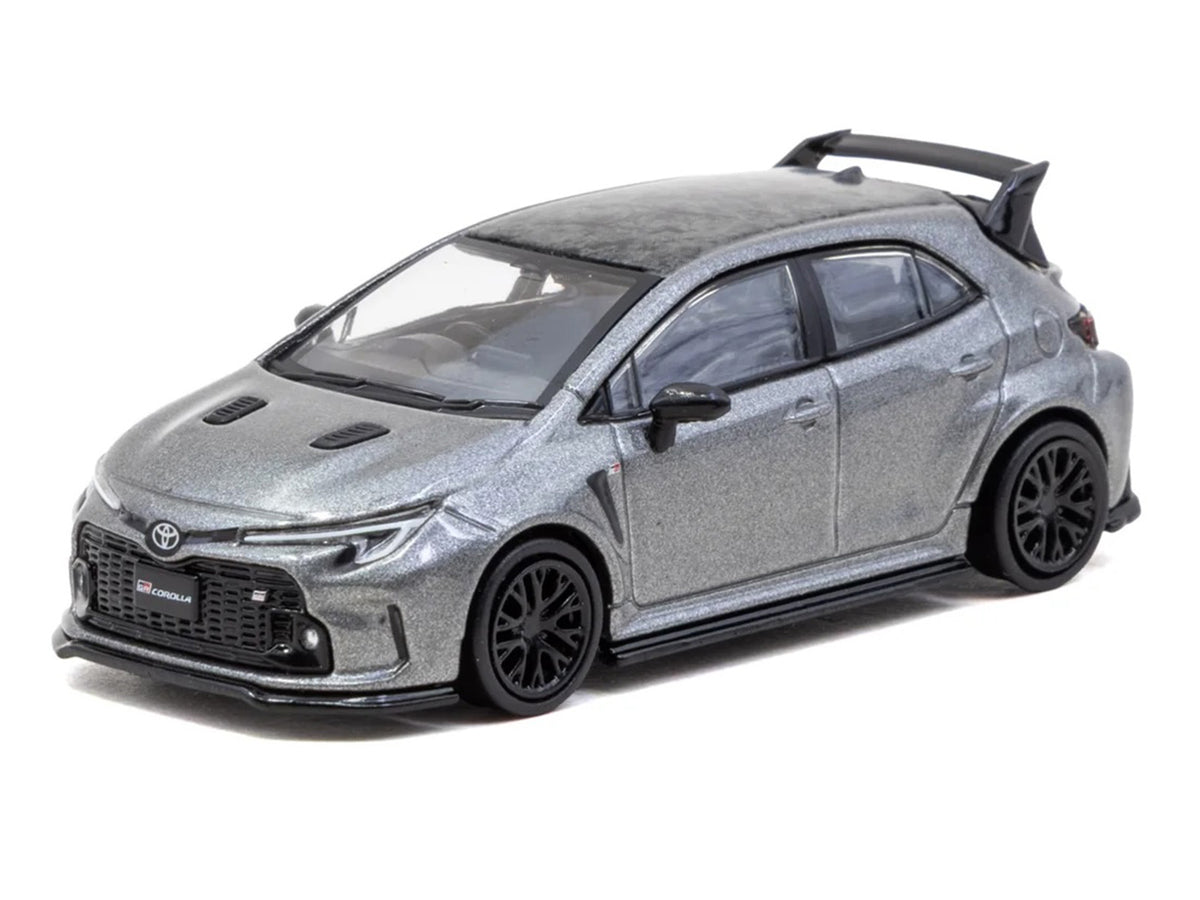 Toyota GR Corolla RHD (Right Hand Drive) Gray Metallic with Metal Oil Can Packaging "Global64" Series 1/64 Diecast Model Car by Tarmac Works - image 2