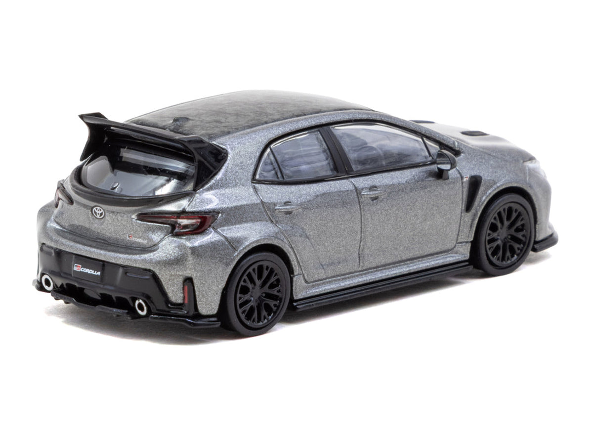 Toyota GR Corolla RHD (Right Hand Drive) Gray Metallic with Metal Oil Can Packaging "Global64" Series 1/64 Diecast Model Car by Tarmac Works - image 3