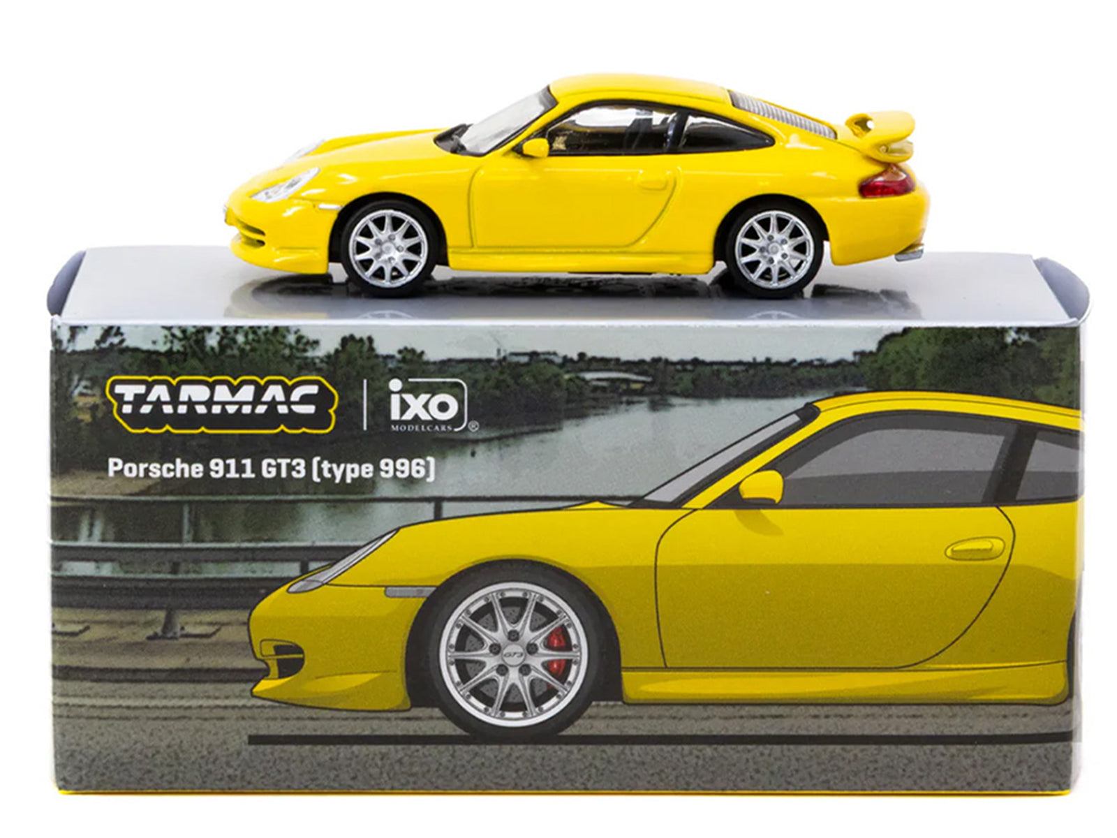 Porsche 911 GT3 (996) Yellow "Global64" Series 1/64 Diecast Model Car by Tarmac Works - image 3