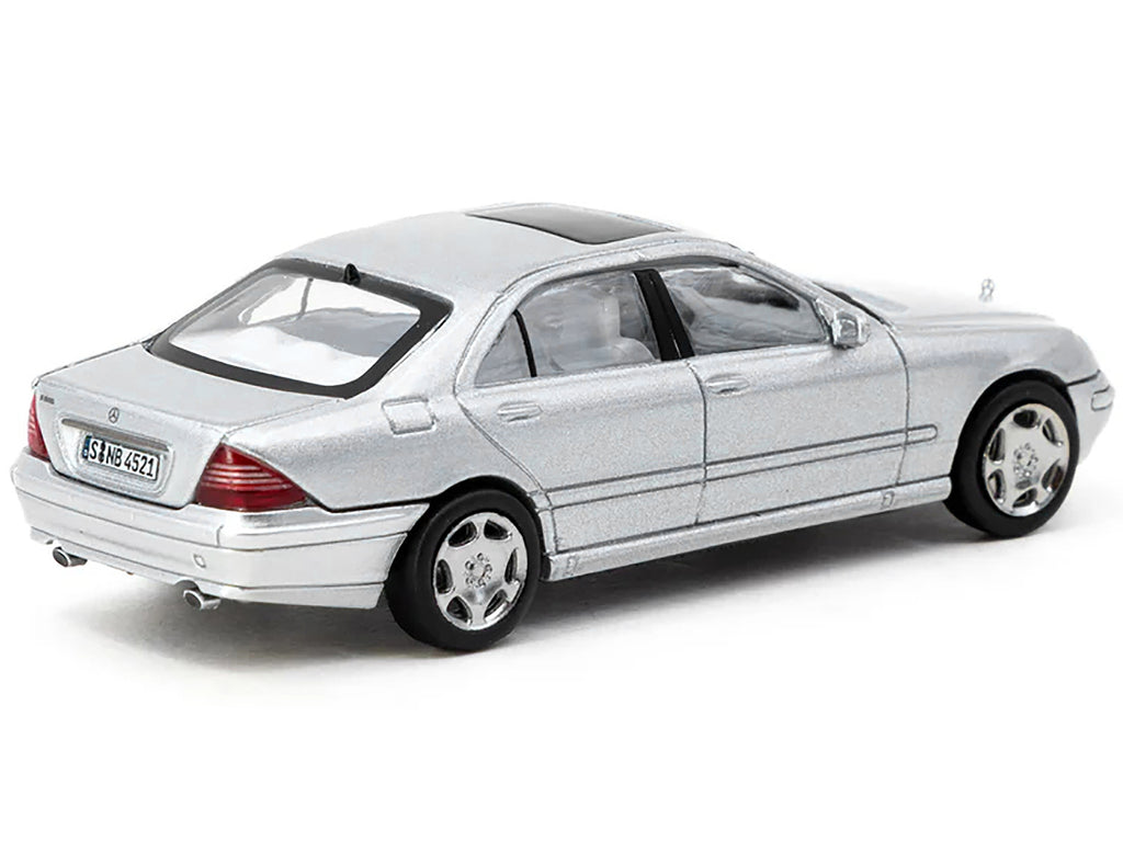 Mercedes-Benz S-Class Brilliant Silver Metallic "Global64" Series 1/64 Diecast Model by Tarmac Works - image 2