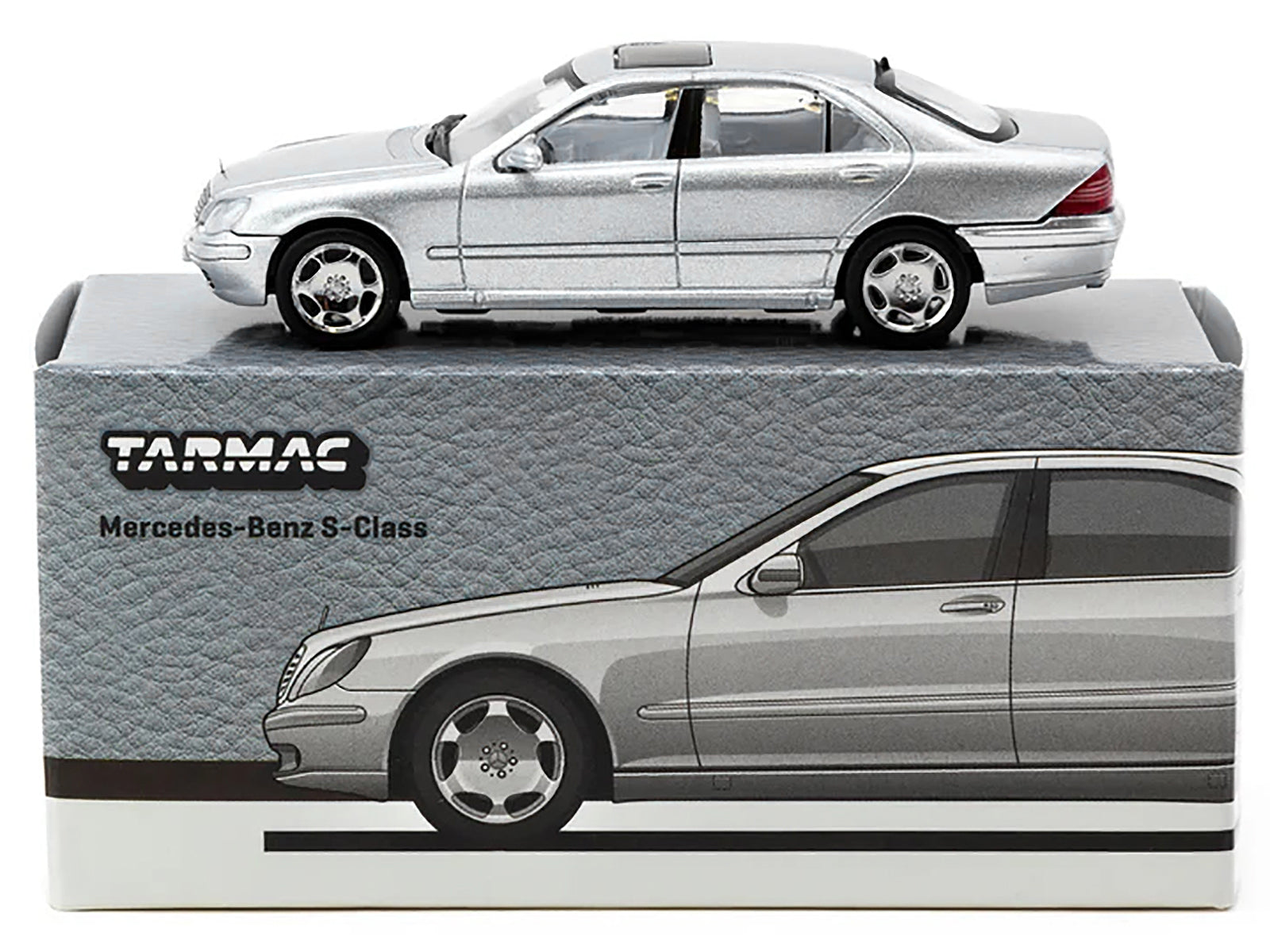 Mercedes-Benz S-Class Brilliant Silver Metallic "Global64" Series 1/64 Diecast Model by Tarmac Works - image 3