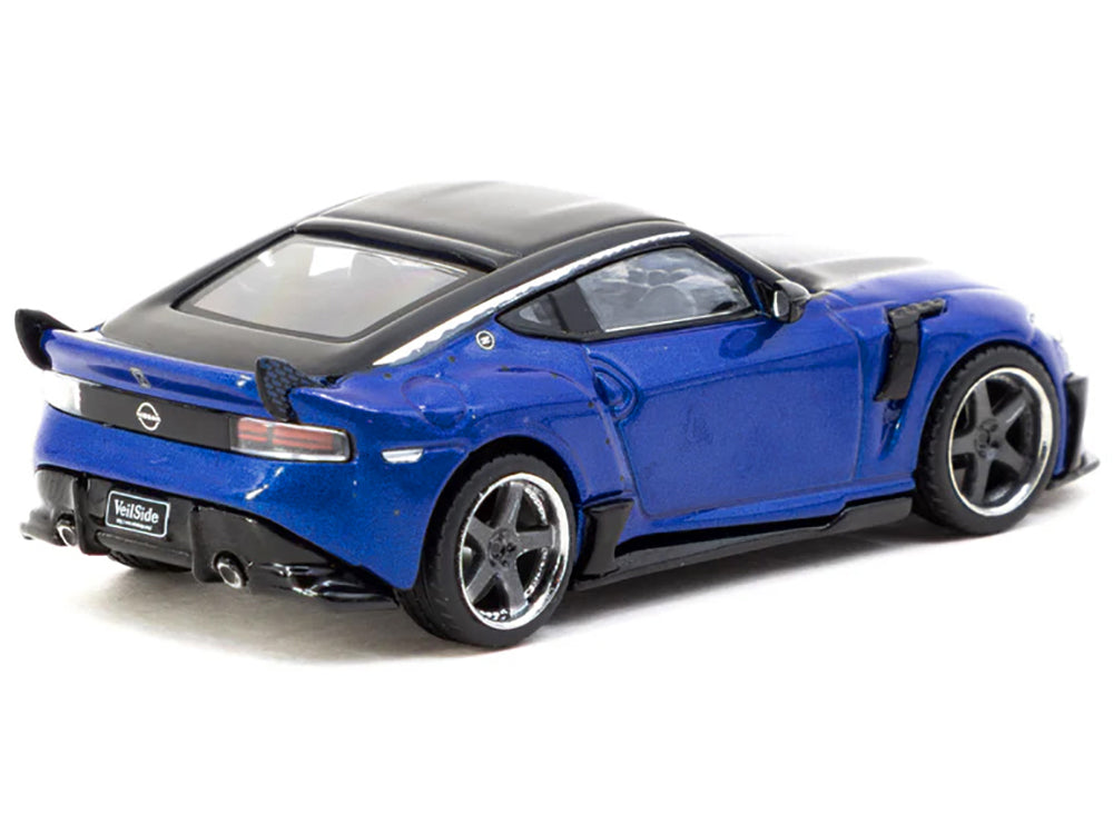 Nissan VeilSide FFZ400 Fairlady Z RHD (Right Hand Drive) Blue Metallic with Black Top "Global64" Series 1/64 Diecast Model by Tarmac Works - image 2