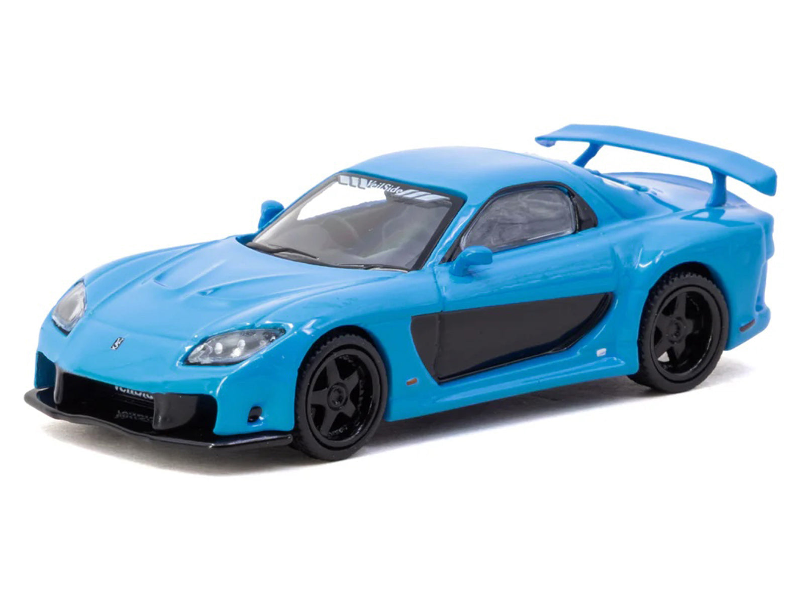 Mazda RX-7 "VeilSide Fortune7" RHD (Right Hand Drive) Blue "Global64" Series 1/64 Diecast Model Car by Tarmac Works - image 2