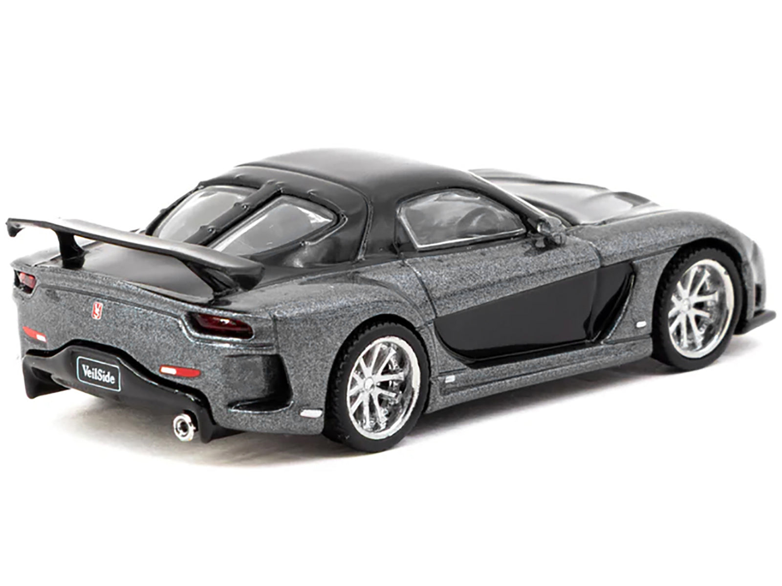Mazda RX-7 "VeilSide Fortune7" RHD (Right Hand Drive) Gray Metallic and Black "Global64" Series 1/64 Diecast Model Car by Tarmac Works - image 2