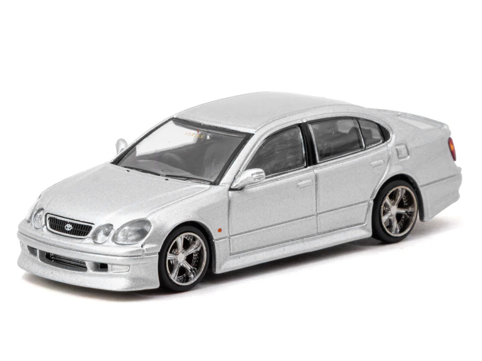 Toyota Vertex Aristo JZS161 RHD (Right Hand Drive) Silver Metallic "Global64" Series 1/64 Diecast Model Car by Tarmac Works - image 2