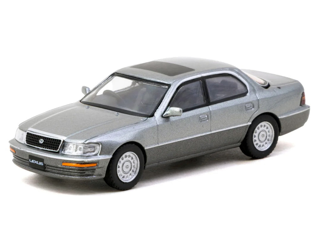 Lexus LS400 RHD (Right Hand Drive) Flint Gray Metallic "Global64" Series 1/64 Diecast Model Car by Tarmac Works - image 2