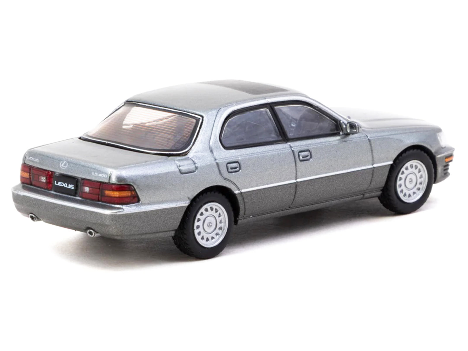 Lexus LS400 RHD (Right Hand Drive) Flint Gray Metallic "Global64" Series 1/64 Diecast Model Car by Tarmac Works - image 3