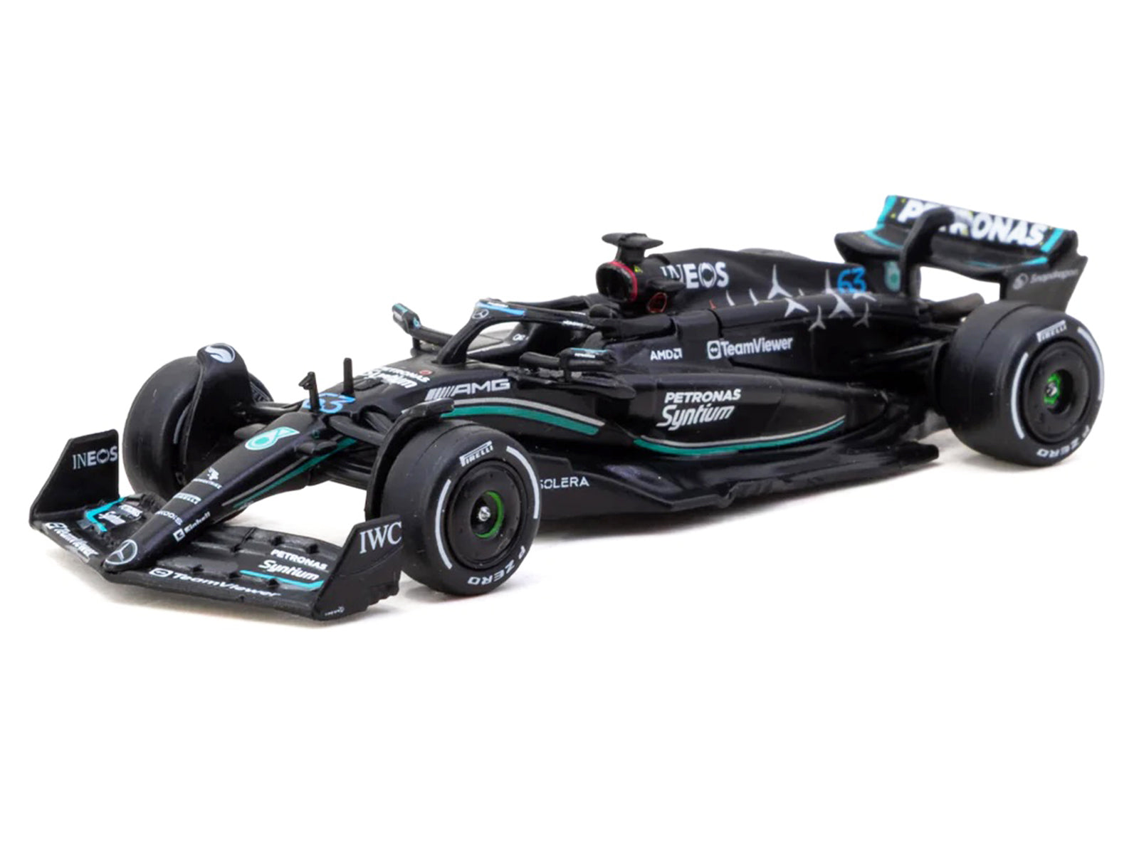 Mercedes-AMG F1 W14 E Performance #63 George Russell Formula One F1 "Italian GP" (2023) "Global64" Series 1/64 Diecast Model Car by Tarmac Works - image 2