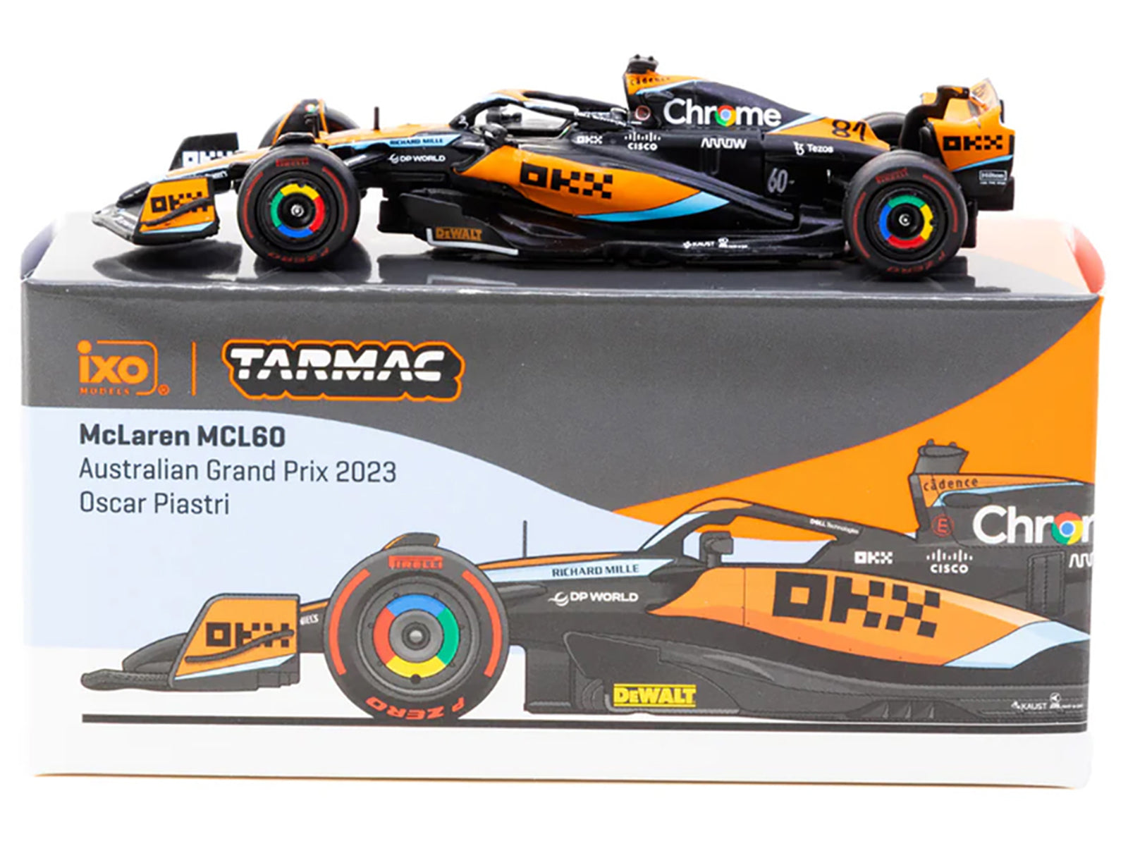 McLaren MCL60 #81 Oscar Piastri Formula One F1 "Australian GP" (2023) "Global64" Series 1/64 Diecast Model Car by Tarmac Works - image 4