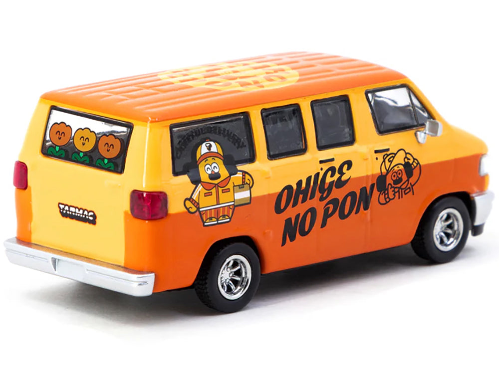 Dodge Van "Ohige no Pon" Orange Two-Tone "Global64" Series 1/64 Diecast Model by Tarmac Works - image 2