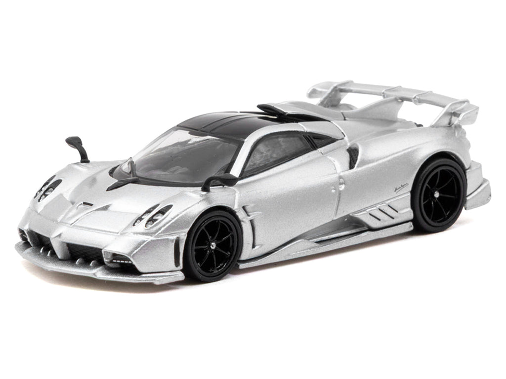 Pagani Imola Matt Silver Metallic with Black Top "Global64" Series 1/64 Diecast Model Car by Tarmac Works - image 2