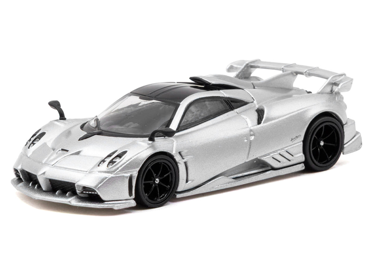 Pagani Imola Matt Silver Metallic with Black Top "Global64" Series 1/64 Diecast Model Car by Tarmac Works - image 2