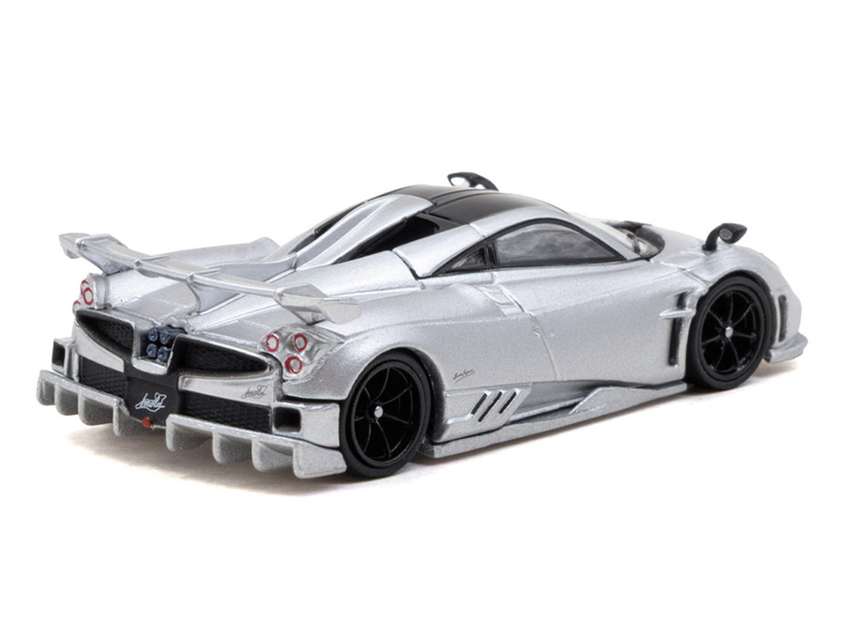 Pagani Imola Matt Silver Metallic with Black Top "Global64" Series 1/64 Diecast Model Car by Tarmac Works - image 3