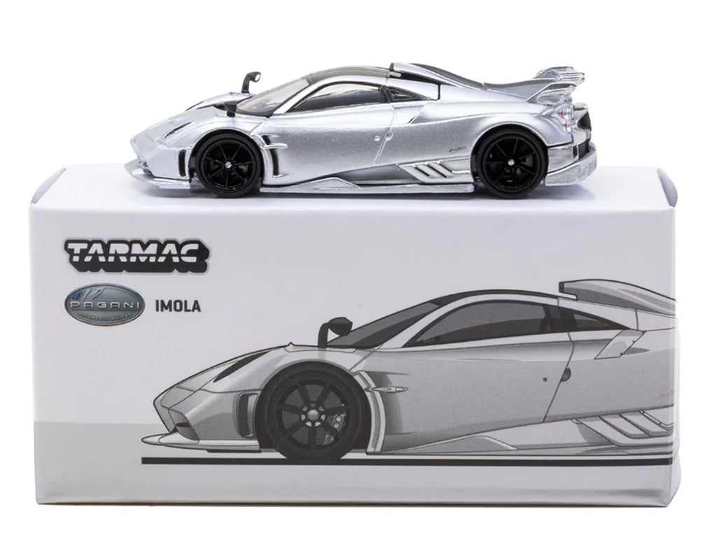 Pagani Imola Matt Silver Metallic with Black Top "Global64" Series 1/64 Diecast Model Car by Tarmac Works - image 4