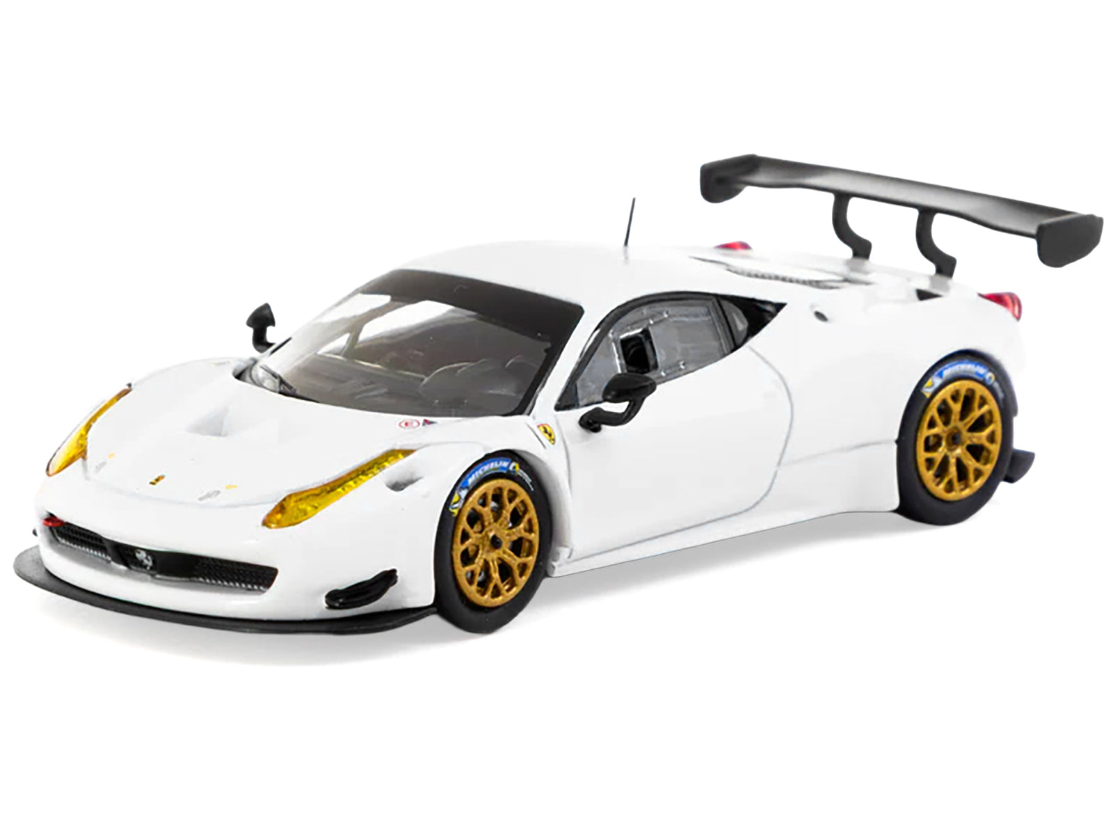 Ferrari 458 Italia GT3 White with Gold Wheels "Road64" Series 1/64 Diecast Model Car by Tarmac Works - image 3
