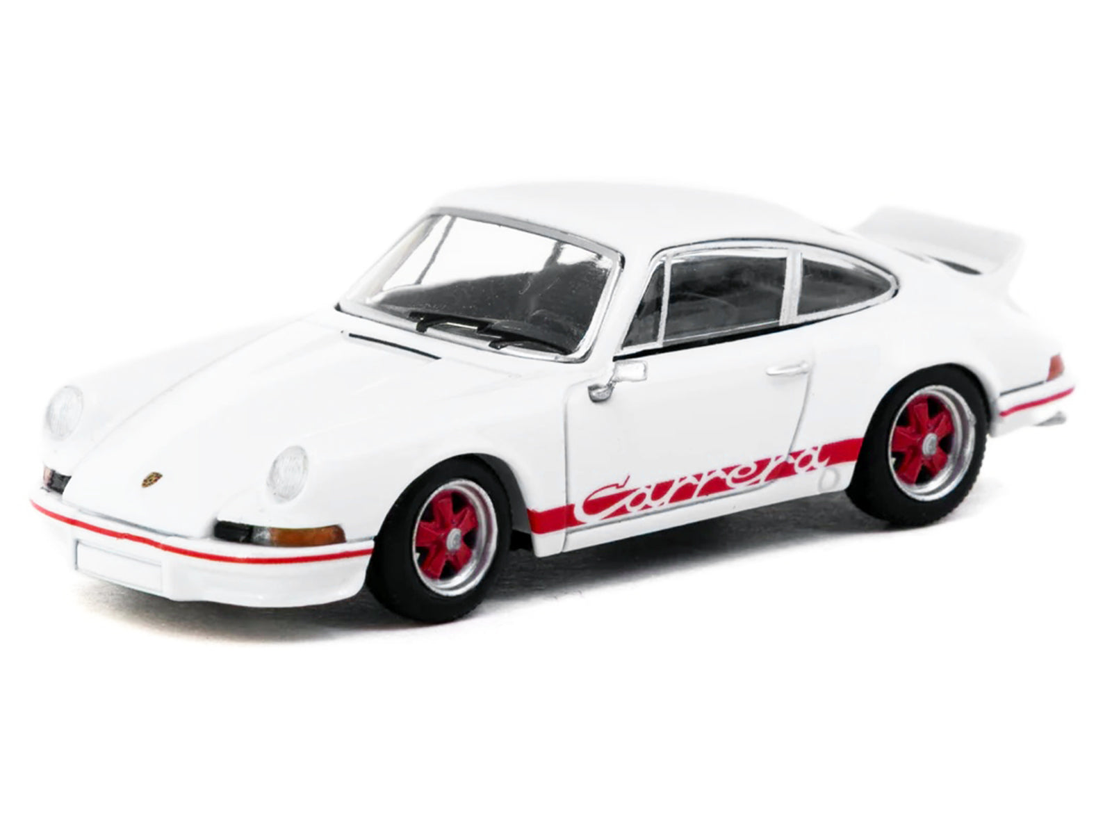 Porsche 911 Carrera RS 2.7 Lightweight White with Red Stripes "Collab64" Series 1/64 Diecast Model Car by Schuco & Tarmac Works - image 2