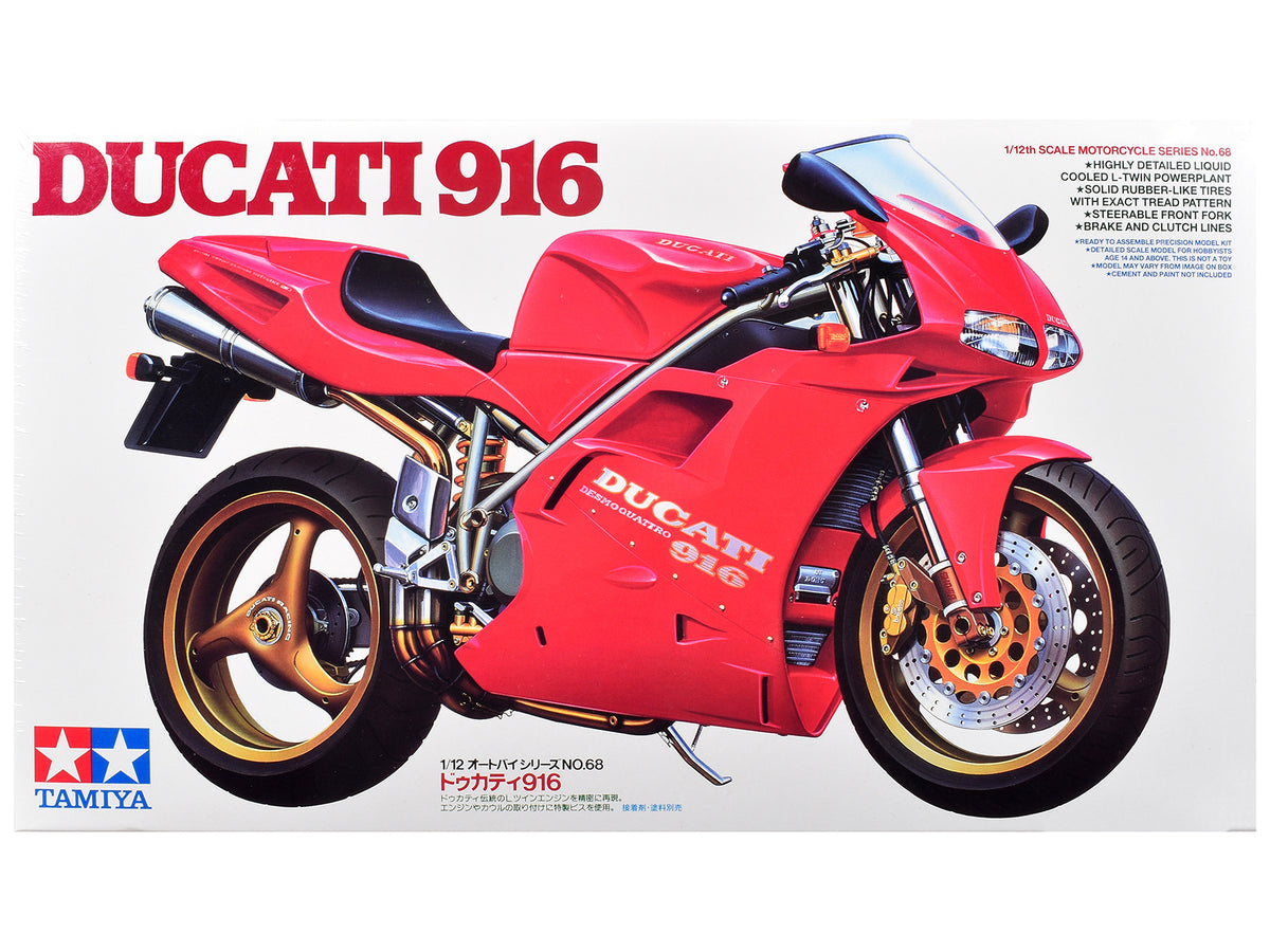 Model Kit Ducati 916 Motorcycle 1/12 Scale Model by Tamiya
