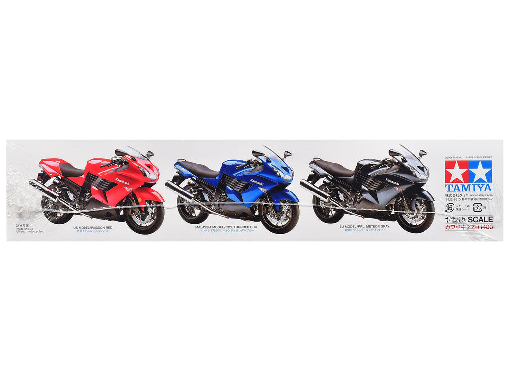 Model Kit Kawasaki ZZR 1400 Motorcycle 1/12 Scale Model by Tamiya - image 5