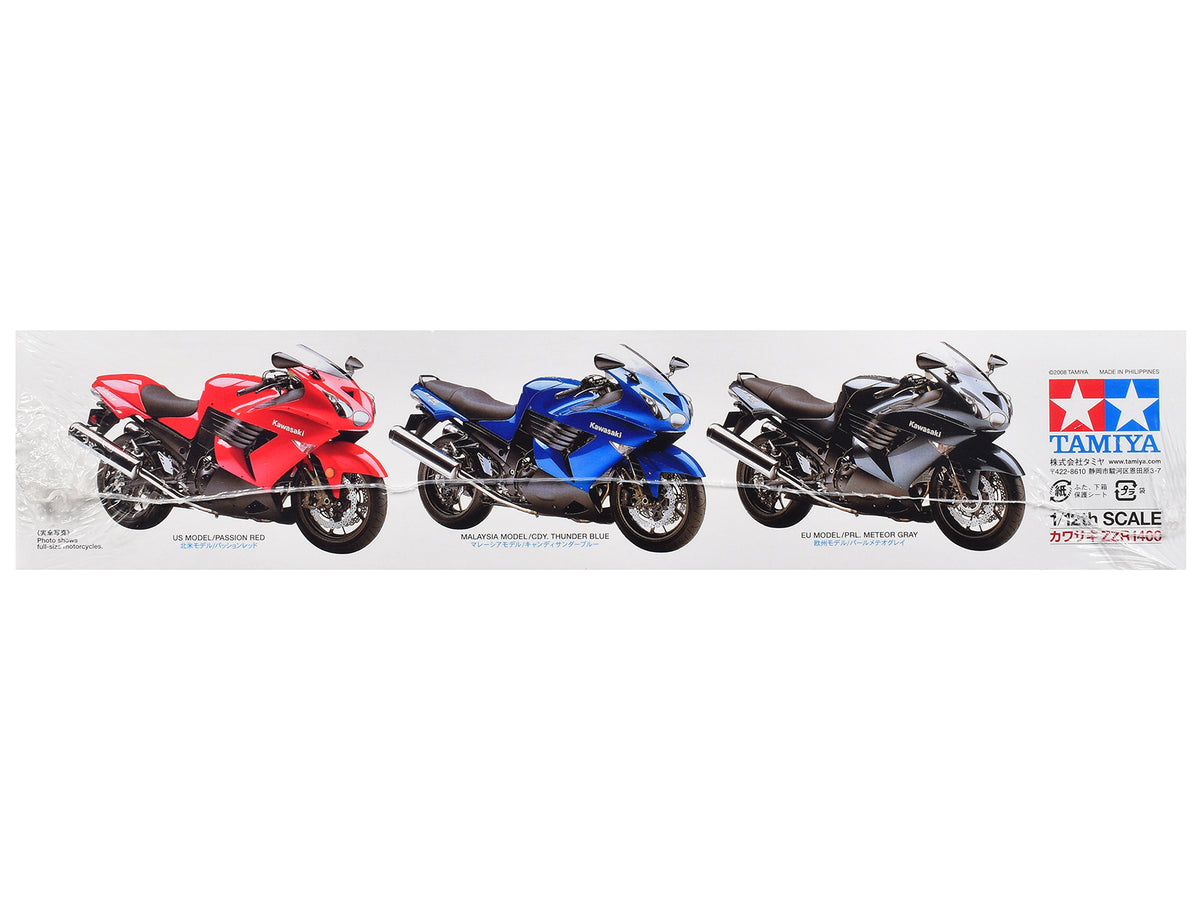 Model Kit Kawasaki ZZR 1400 Motorcycle 1/12 Scale Model by Tamiya - image 5