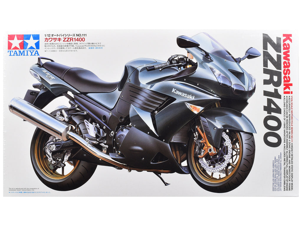 Model Kit Kawasaki ZZR 1400 Motorcycle 1/12 Scale Model by Tamiya