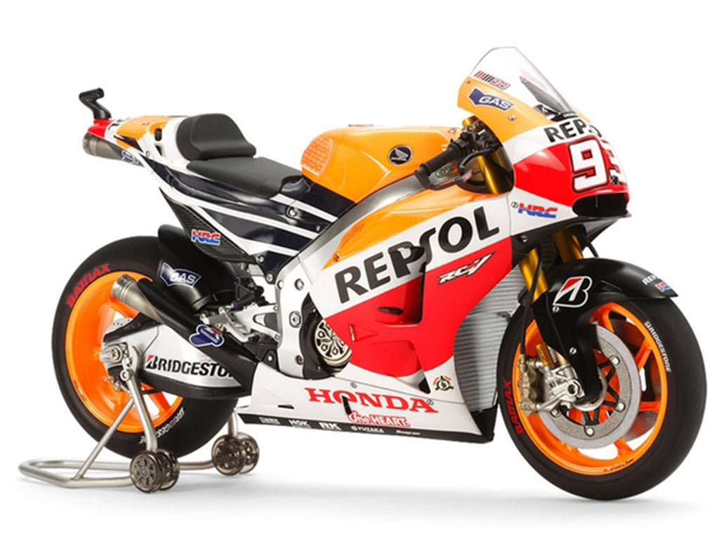 Model Kit Honda RC213V Motorcycle #93 Marc Marquez "Repsol Honda" Winner "Moto GP Championship" (2014) 1/12 Scale Model by Tamiya - image 2