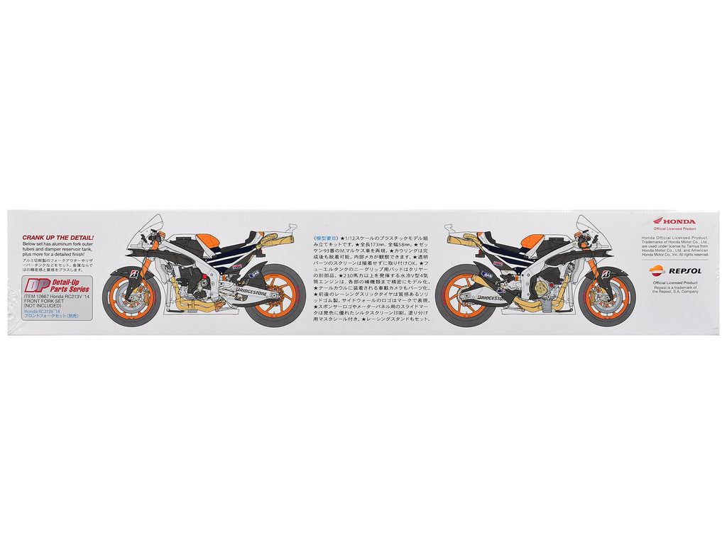 Model Kit Honda RC213V Motorcycle #93 Marc Marquez "Repsol Honda" Winner "Moto GP Championship" (2014) 1/12 Scale Model by Tamiya - image 5