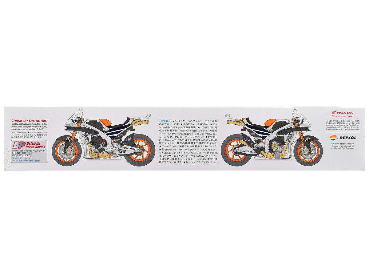 Model Kit Honda RC213V Motorcycle #93 Marc Marquez "Repsol Honda" Winner "Moto GP Championship" (2014) 1/12 Scale Model by Tamiya - image 5