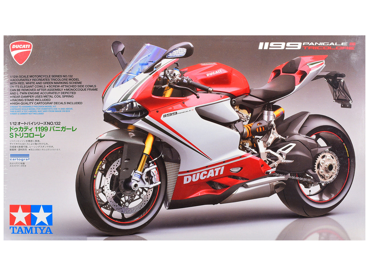 Model Kit Ducati 1199 Panigale S Motorcycle 1/12 Scale Model by Tamiya