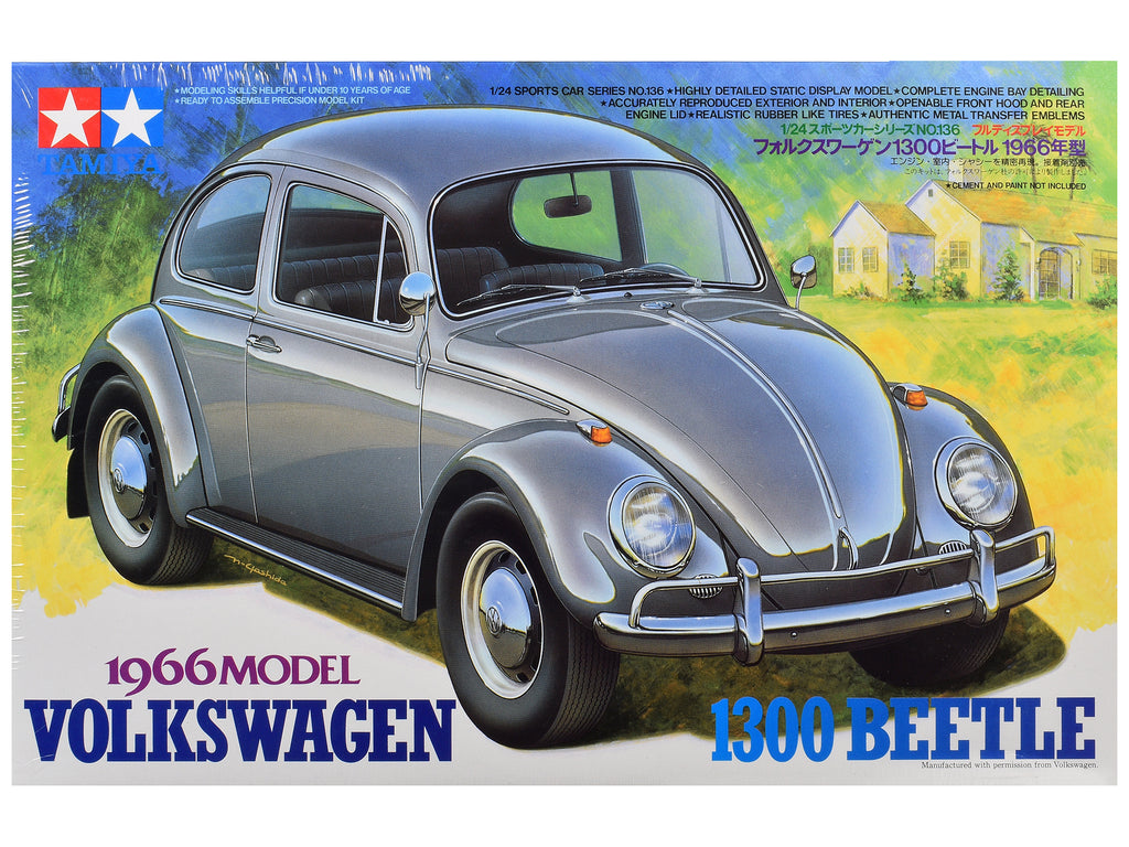 Model Kit 1966 Volkswagen 1300 Beetle 1/24 Scale Model by Tamiya