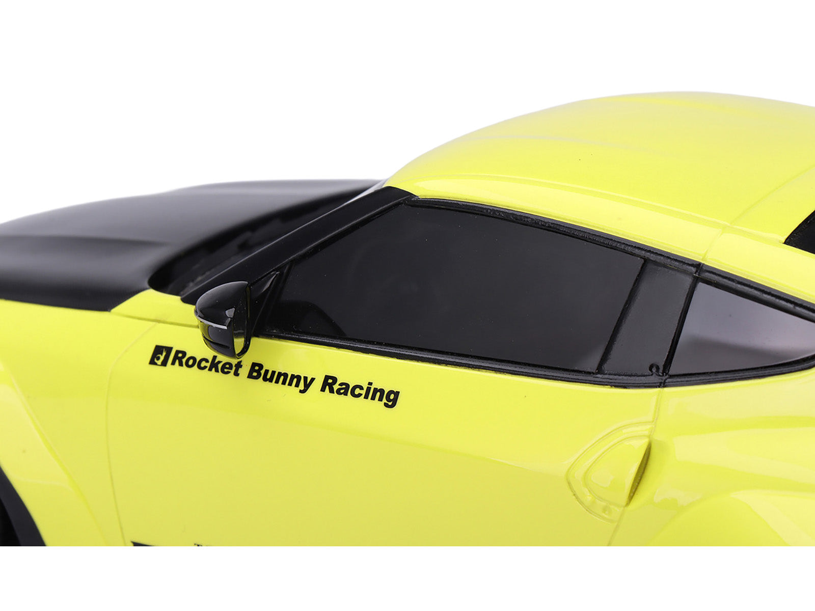 Nissan Z (RZ34) "Pandem" Ikazuchi Yellow with Matt Black Hood 1/18 Model Car by Top Speed - image 2